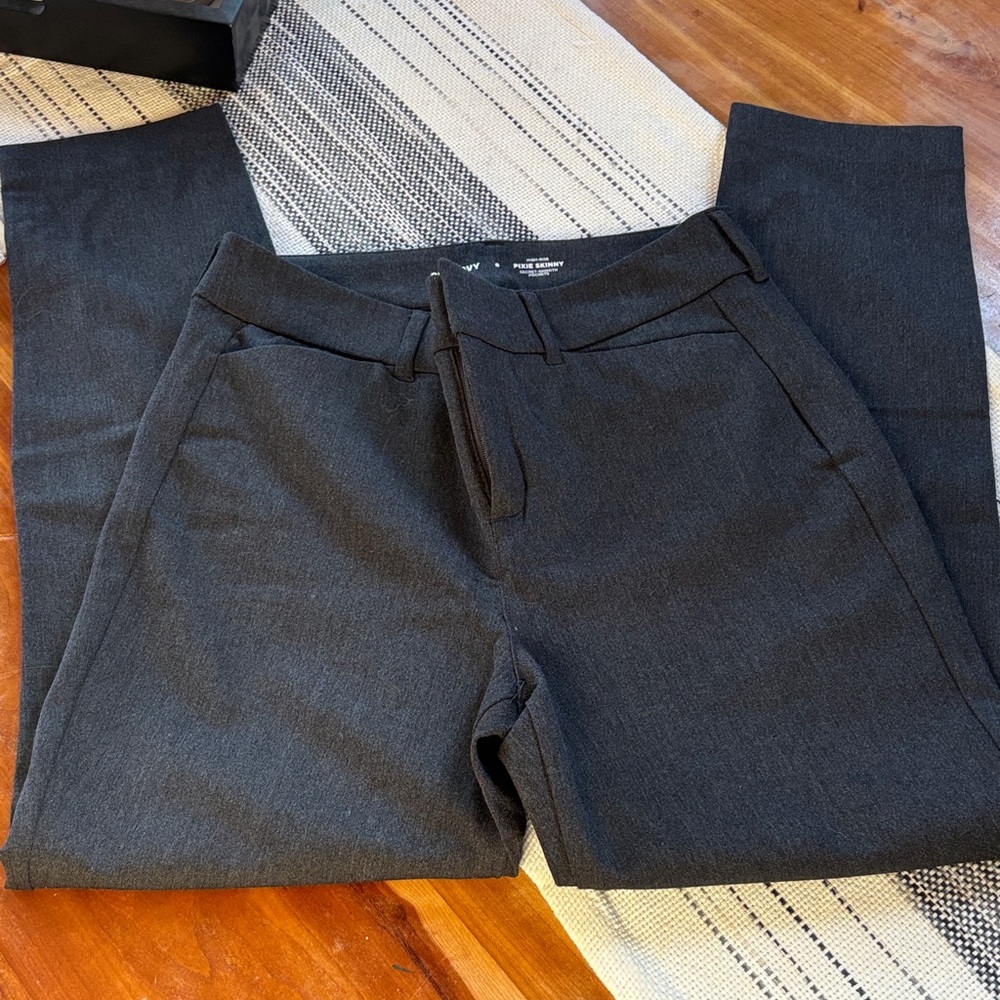 Charcoal Gray Pixie Skinny HighRise Dress Pants